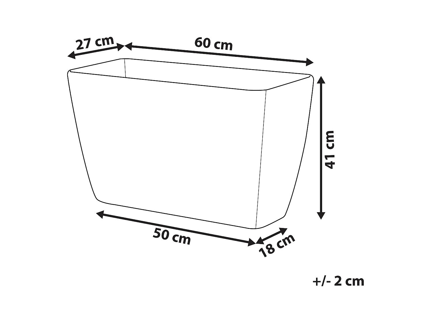 Cache-pot BARIS 60 cm Gris clair