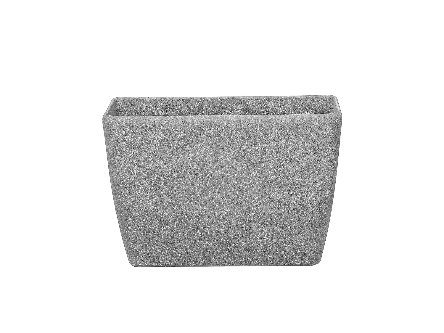 Blumentopf rechtseckige Form Steingemisch 60x27x41 cm grau Baris