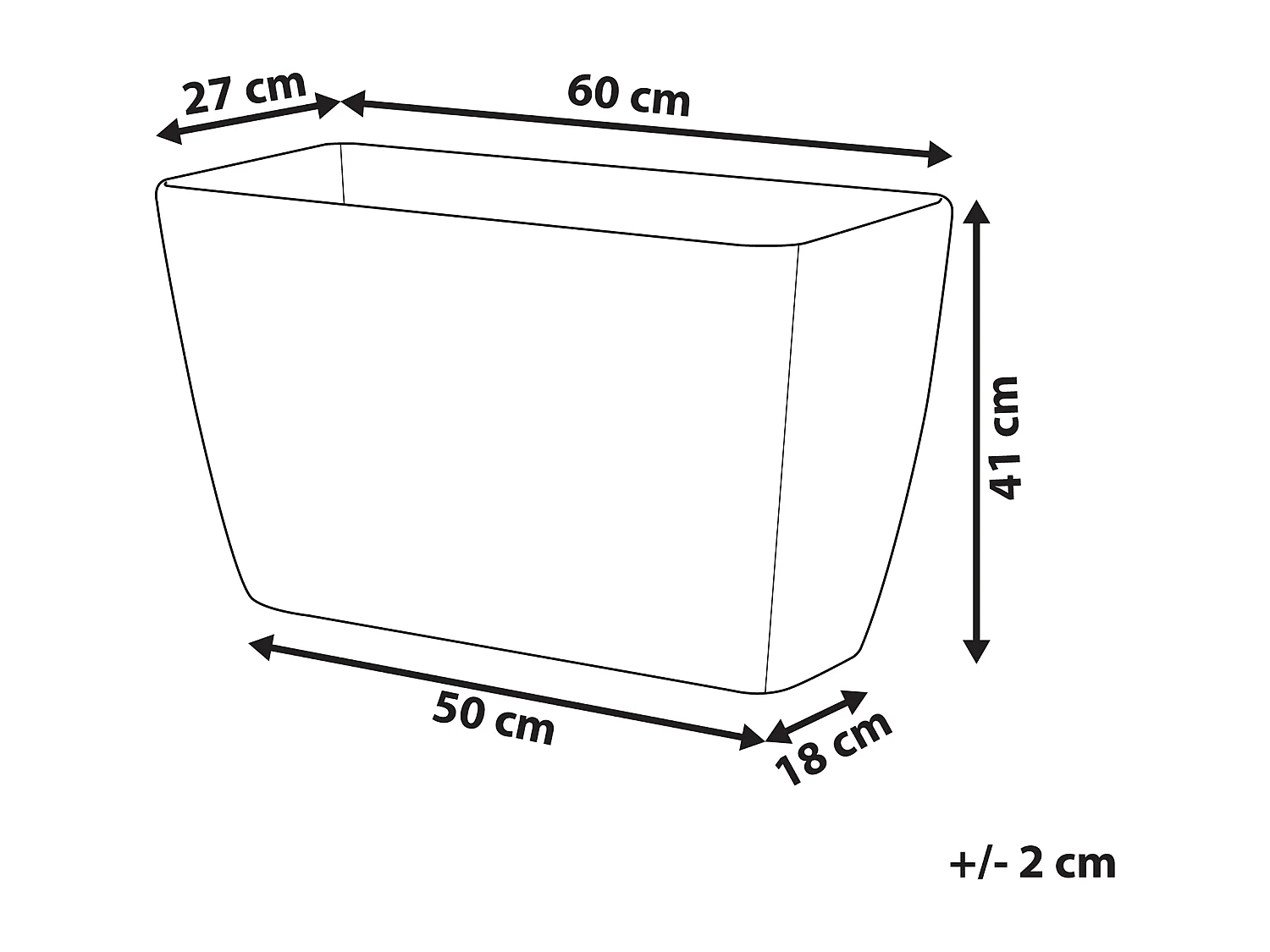 Vaso per piante BARIS Pietra 60 cm Grigio chiaro
