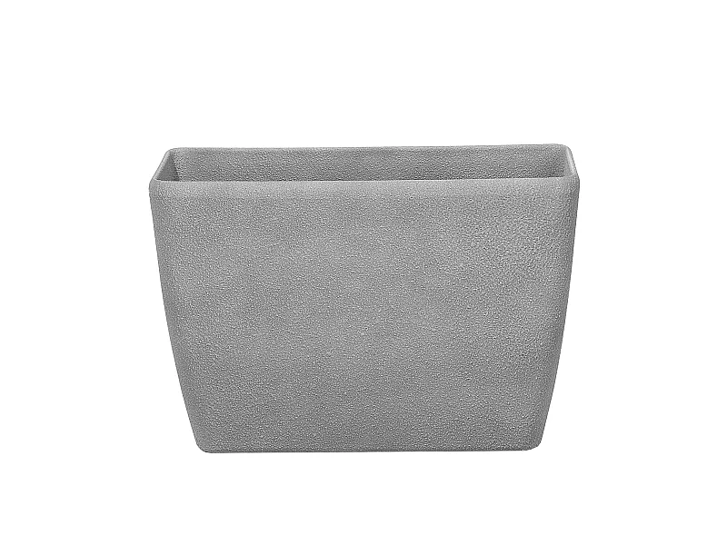 Blumentopf rechtseckige Form Steingemisch 60x27x41 cm grau Baris