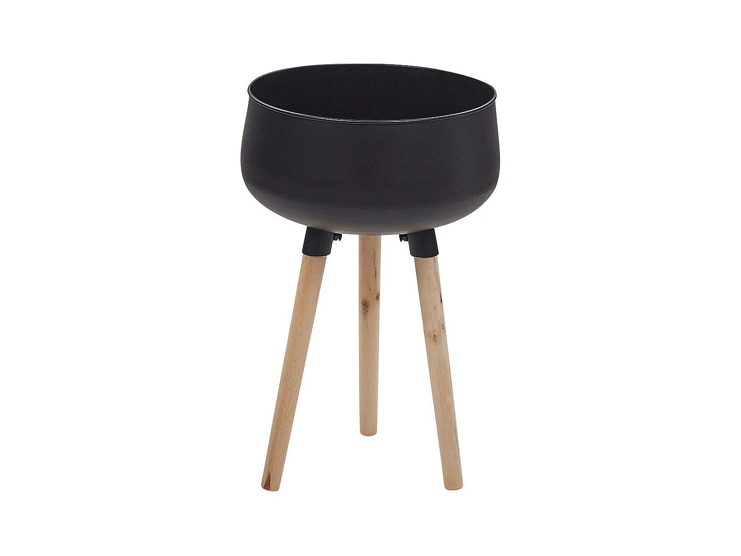 Cache-pot sur pied AGROS Métal 35 cm Noir