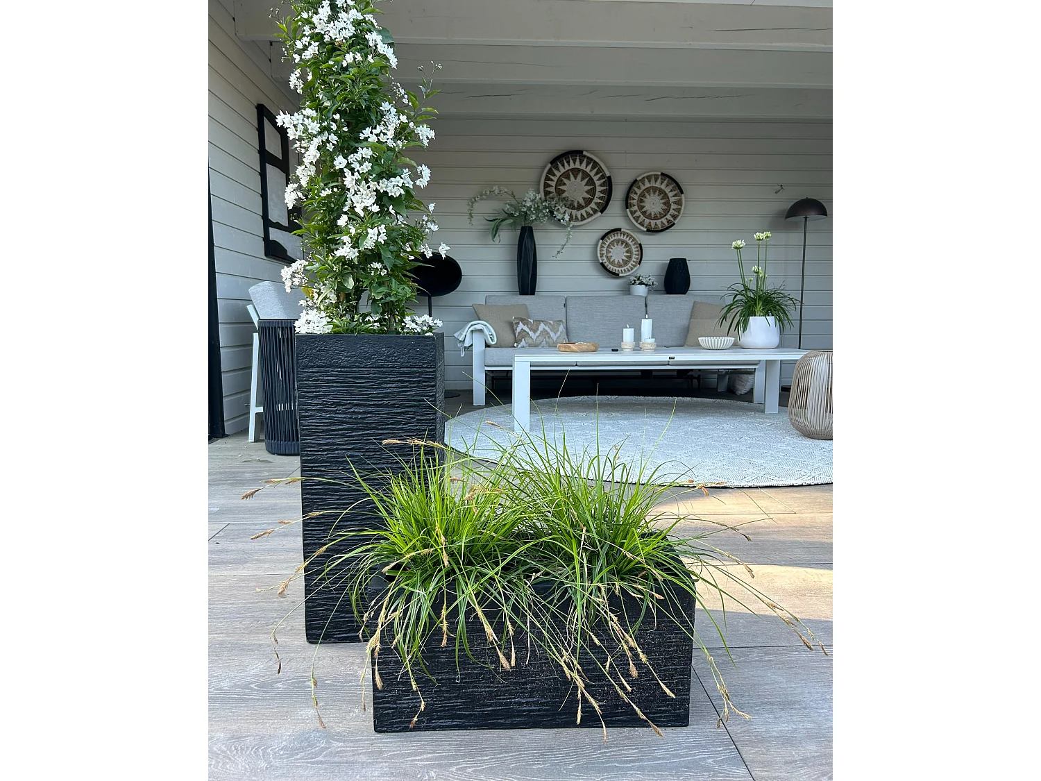 Cache-pot DION Céramique 26 cm Noir