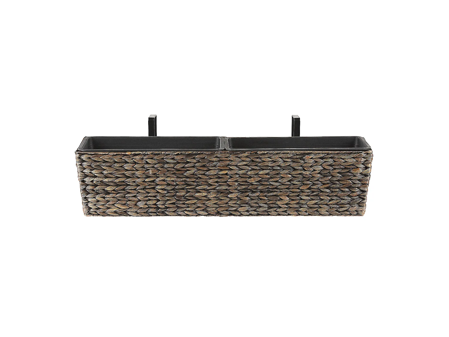 Rechteckiger Balkonkasten Braun 80x20x18 cm Landhausstil Kawala