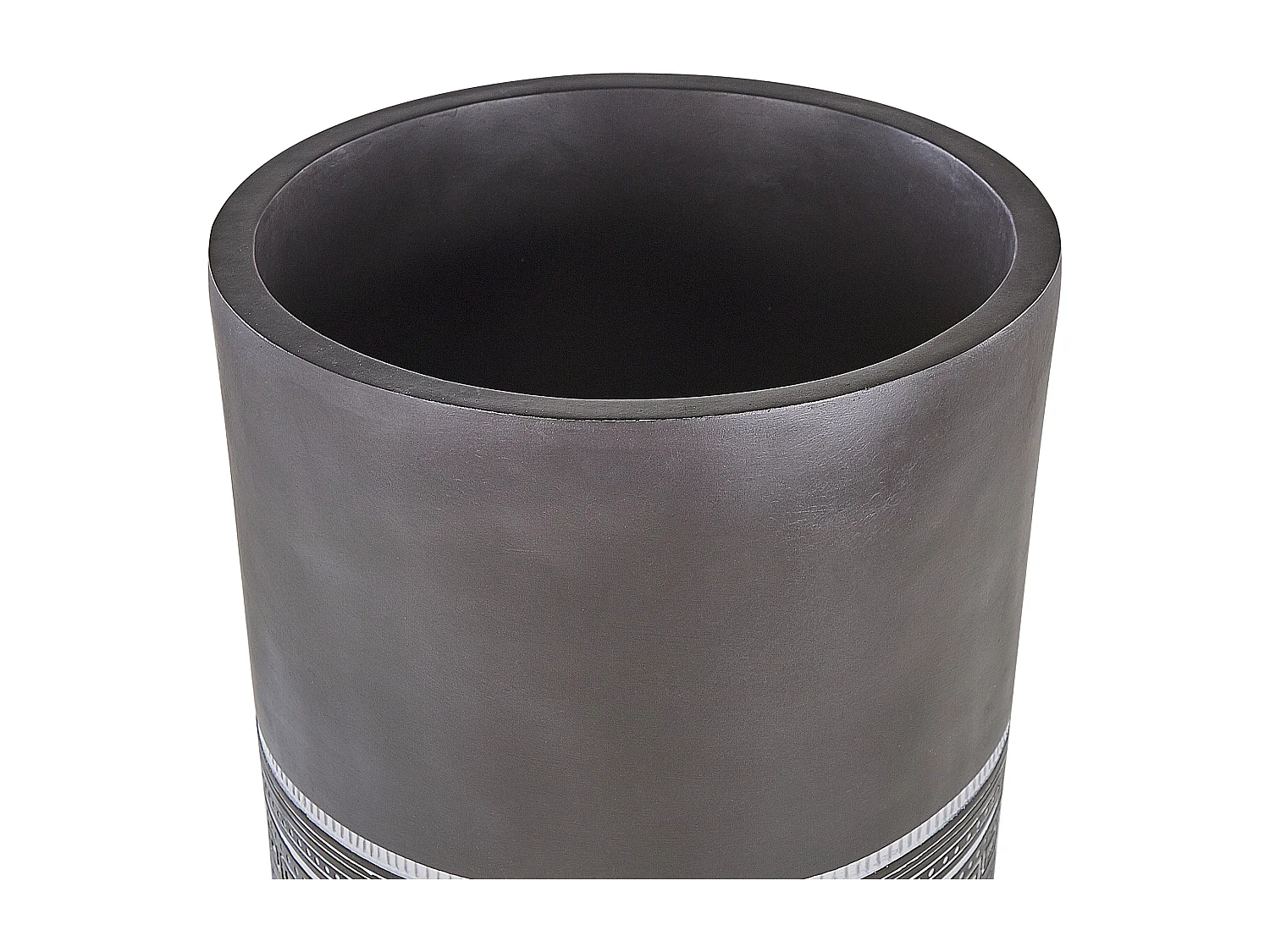 Cache-pot sur pied EVRETI Céramique 39 cm Gris foncé