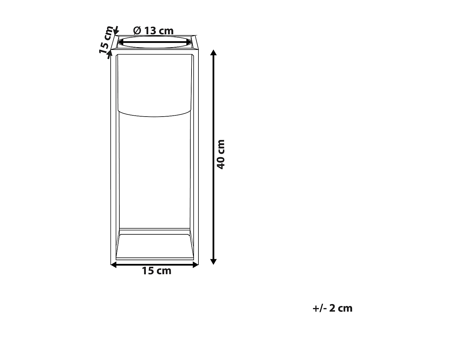 Verhoogde bloempot IDRA Metaal 15 cm Zwart
