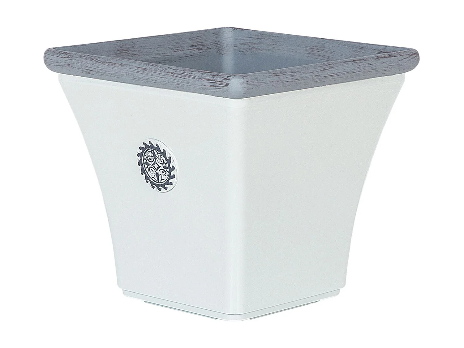 Bloempot ELATEIA Steen 32 cm Wit
