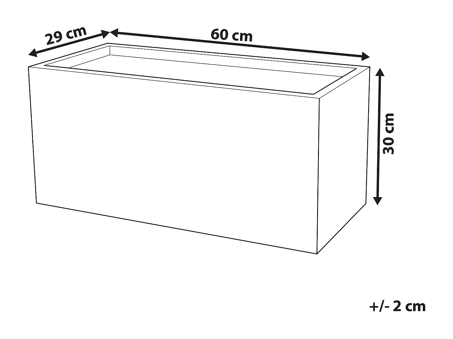 Cache-pot MYRA 60 cm Gris