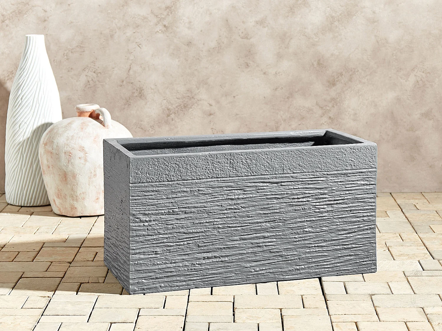 Cache-pot MYRA Céramique 60 cm Gris