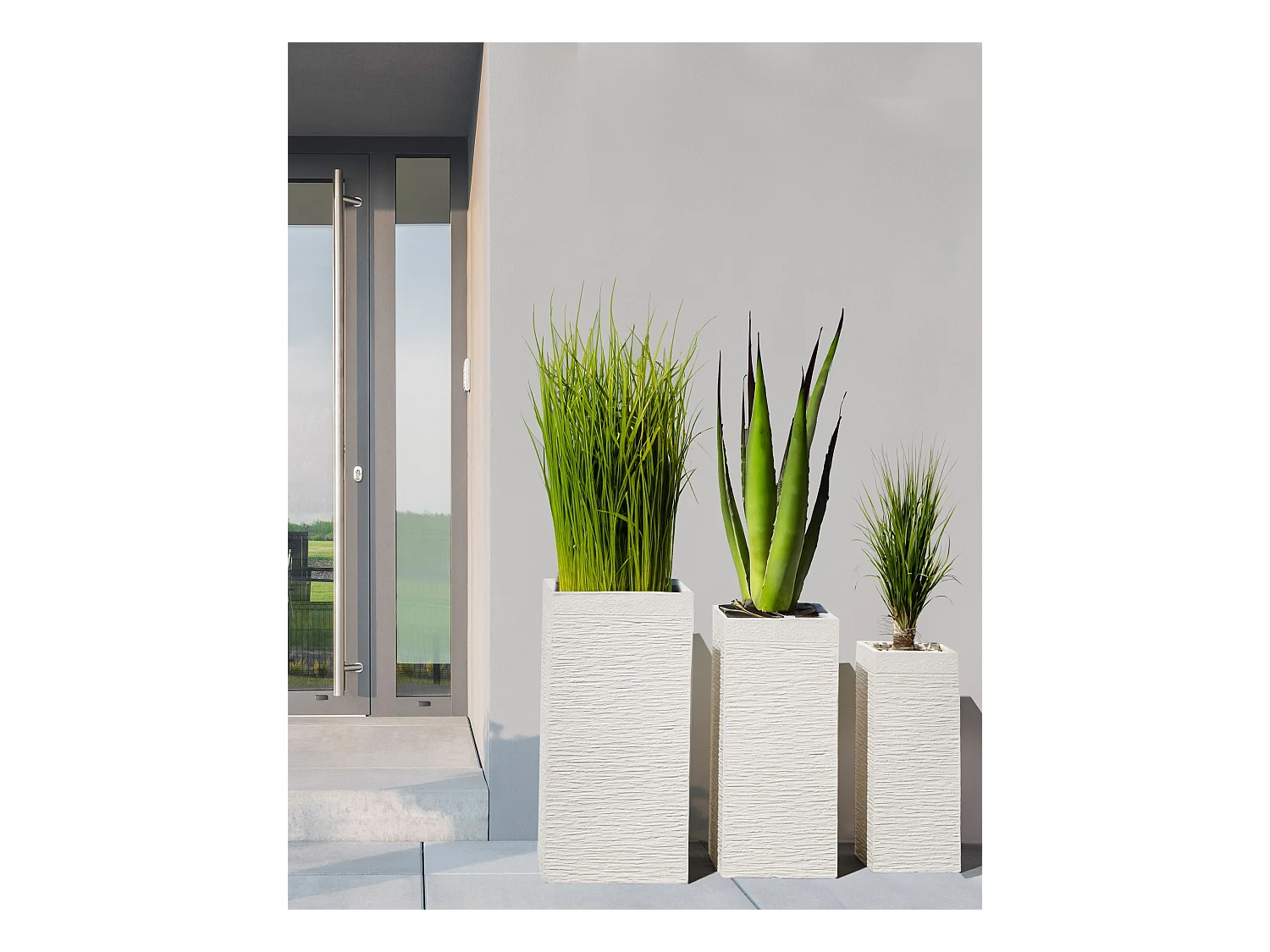 Cache-pot DION 40 cm Beige clair