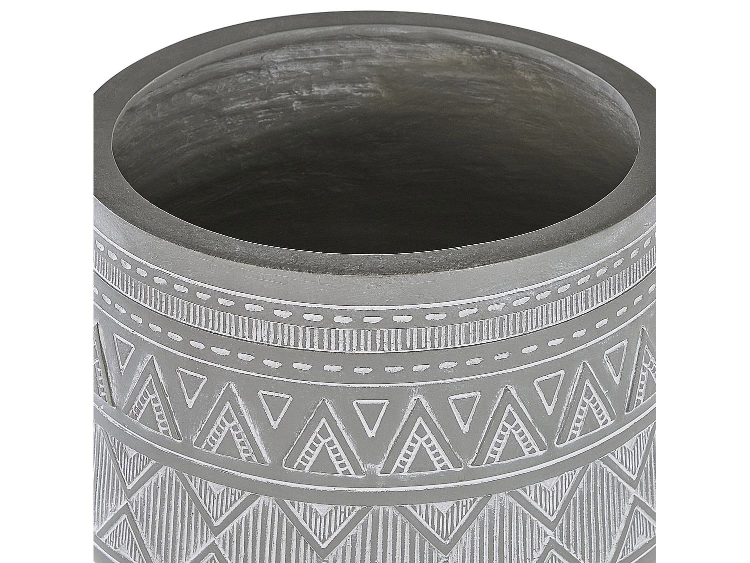 Cache-pot sur pied MALAKI 44 cm Gris clair