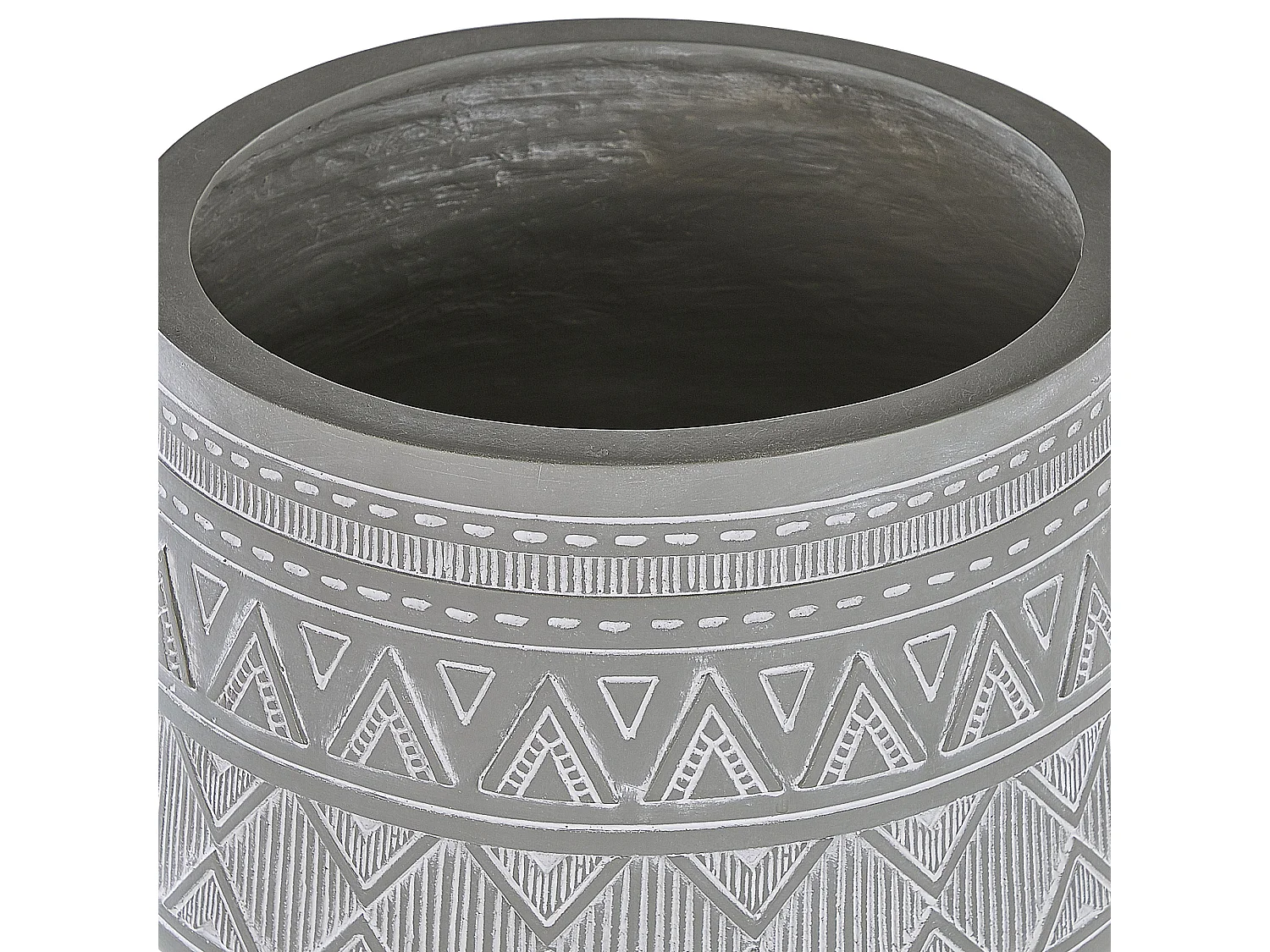 Cache-pot sur pied MALAKI 44 cm Gris clair