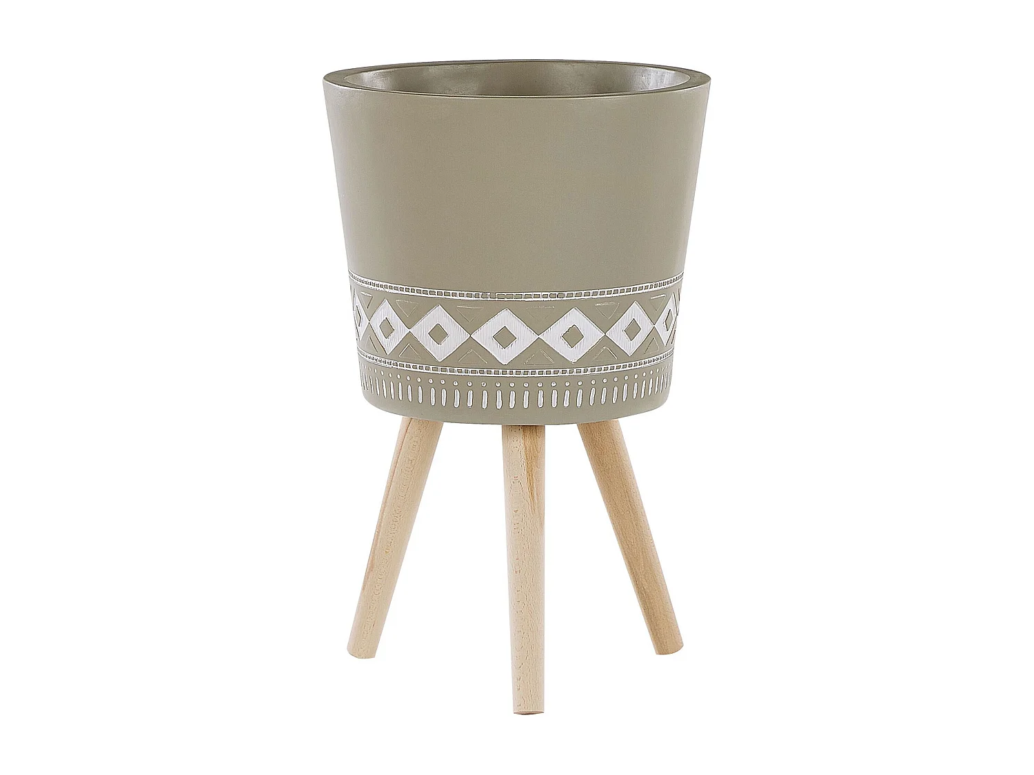 Vaso alto para plantas ARTA Cerâmica 41 cm Taupe