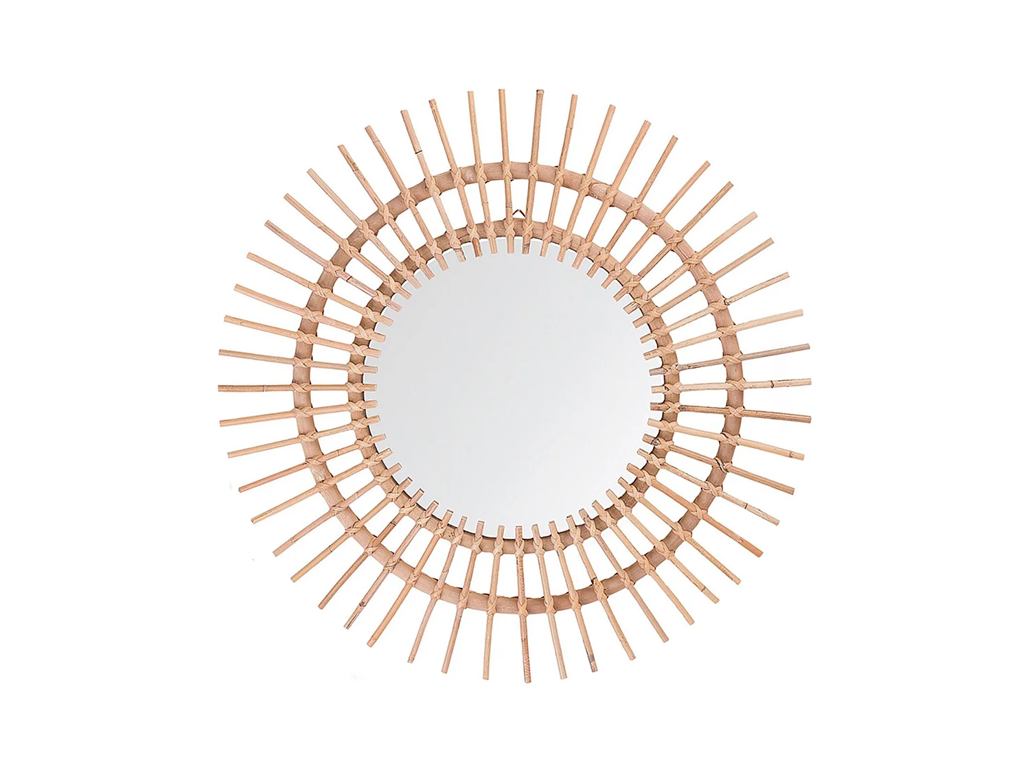Miroir STENEN 76 cm 76 cm Rotin Beige