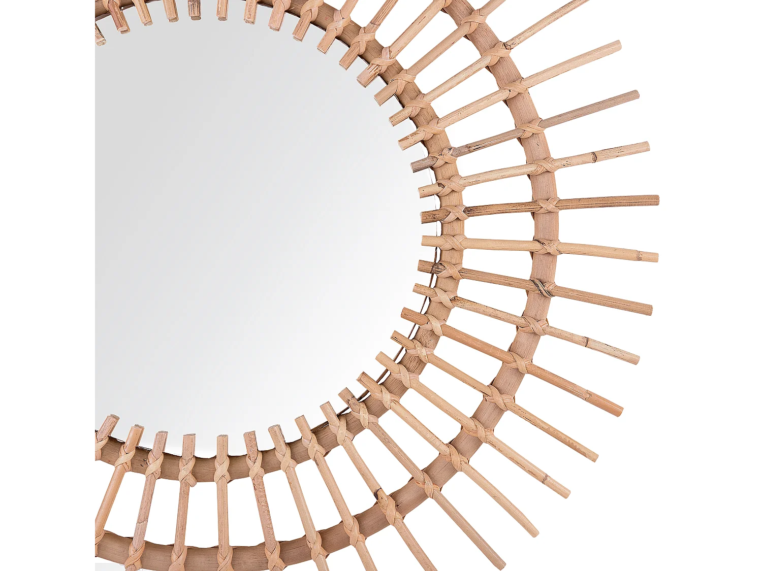 Specchio STENEN 76 cm 76 cm Rattan Beige