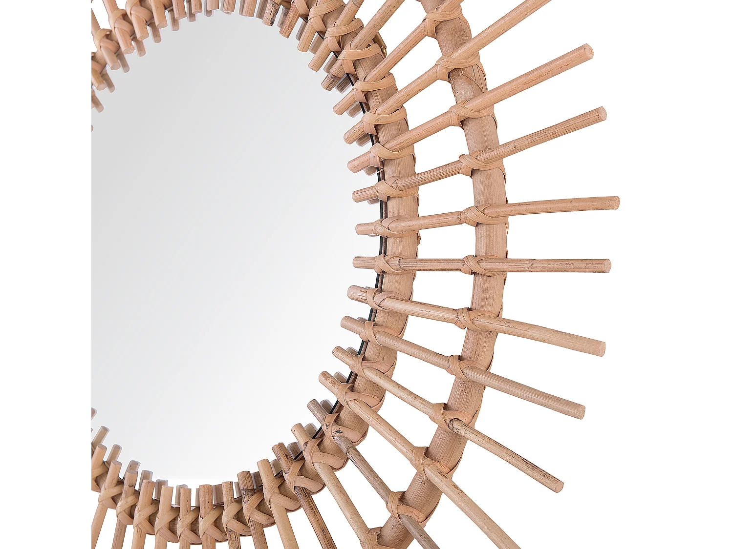 Specchio STENEN 76 cm 76 cm Rattan Beige