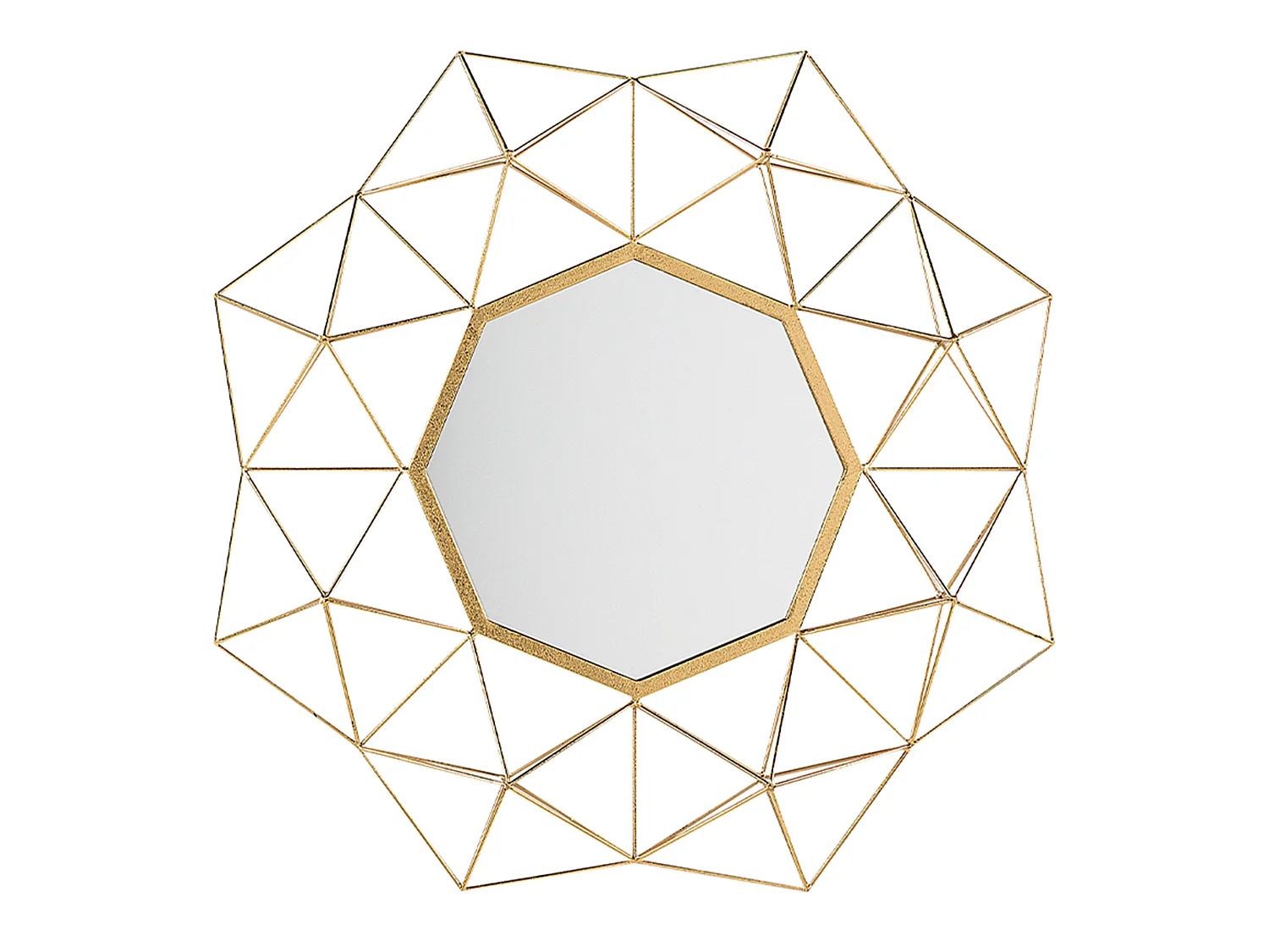Miroir GAILLAC 80 cm 80 cm Métal Doré