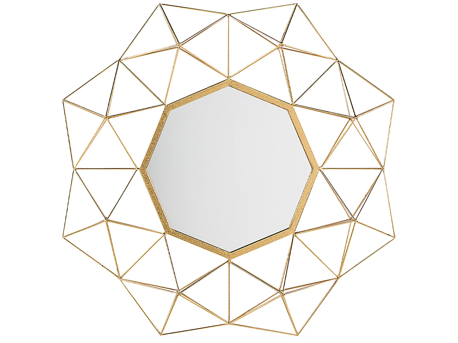 Espelho GAILLAC 80 cm 80 cm Metal Dourado