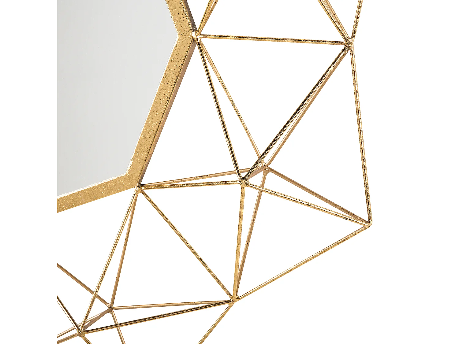 Espelho GAILLAC 80 cm 80 cm Metal Dourado