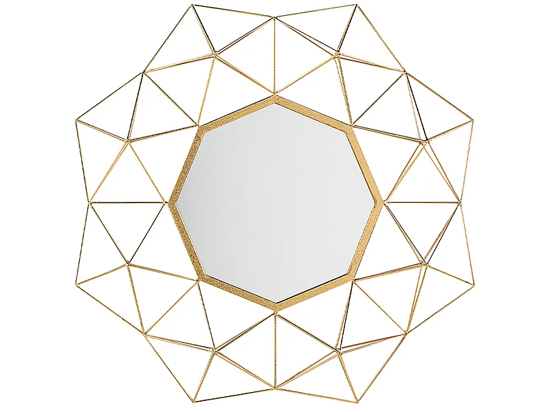 Miroir GAILLAC 80 cm 80 cm Métal Doré