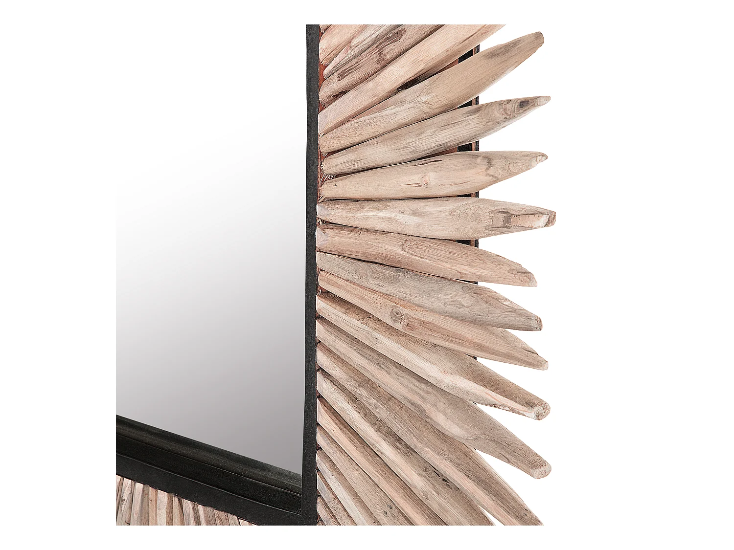 Miroir SASABE 64 cm 64 cm Teck Marron clair
