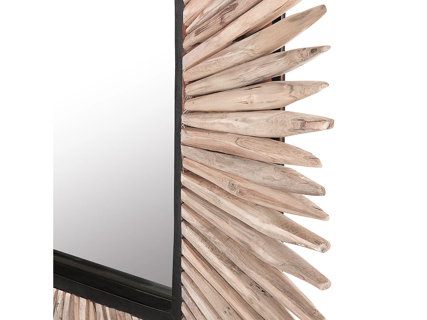 Wandspiegel SASABE 64 cm 64 cm Hout Lichtbruin