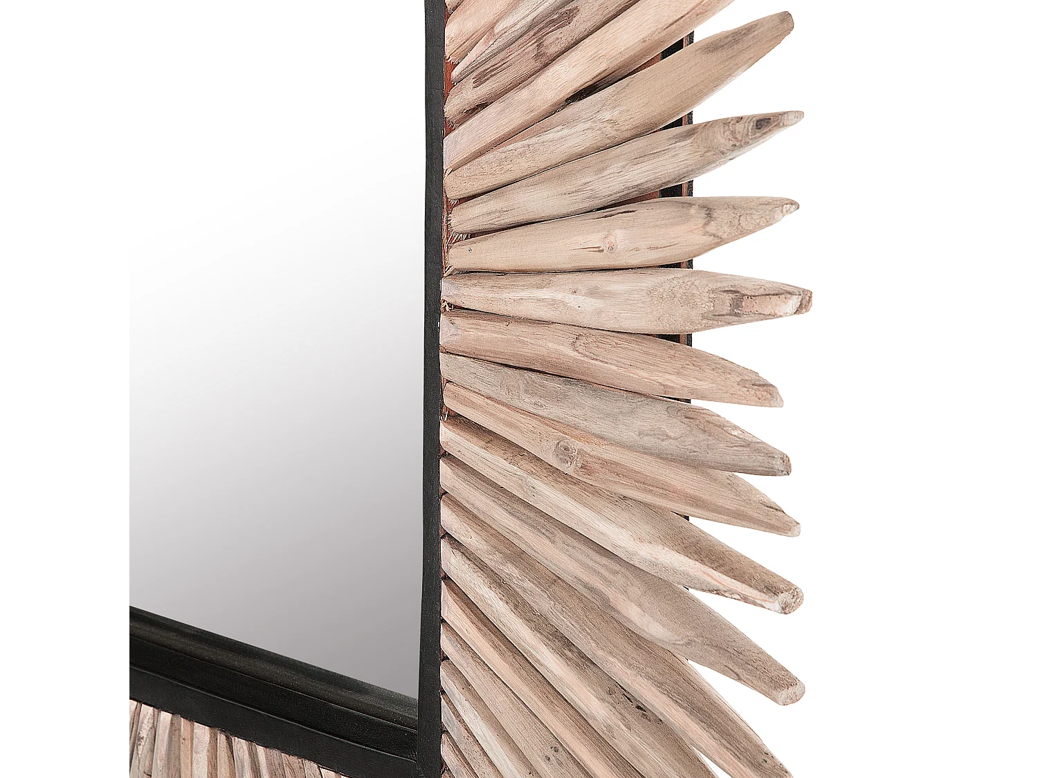 Wandspiegel SASABE 64 cm 64 cm Hout Lichtbruin