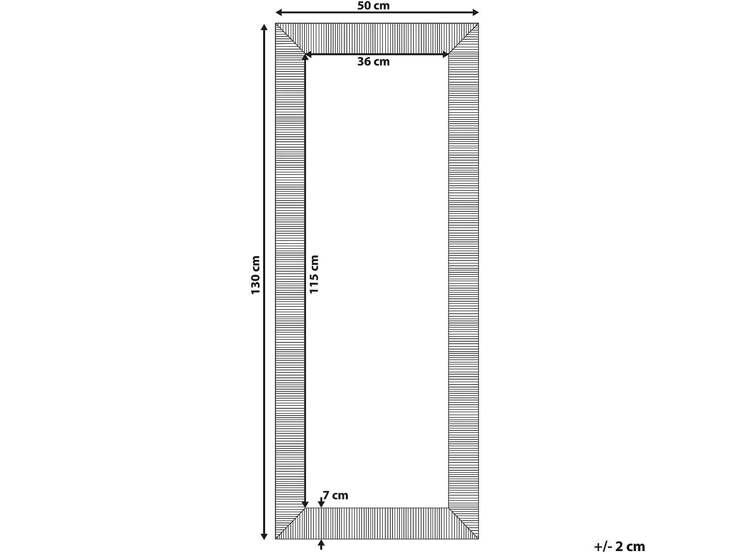 Miroir DRAVEIL 50 cm 130 cm Doré