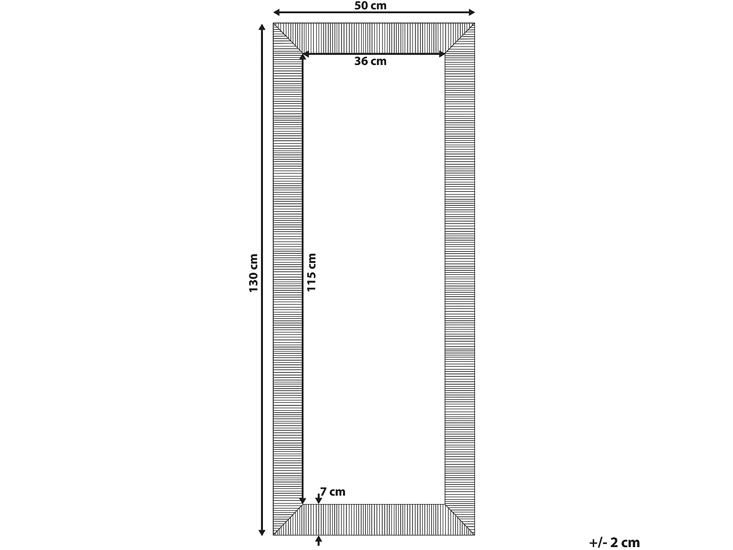 Miroir DRAVEIL 50 cm 130 cm Doré