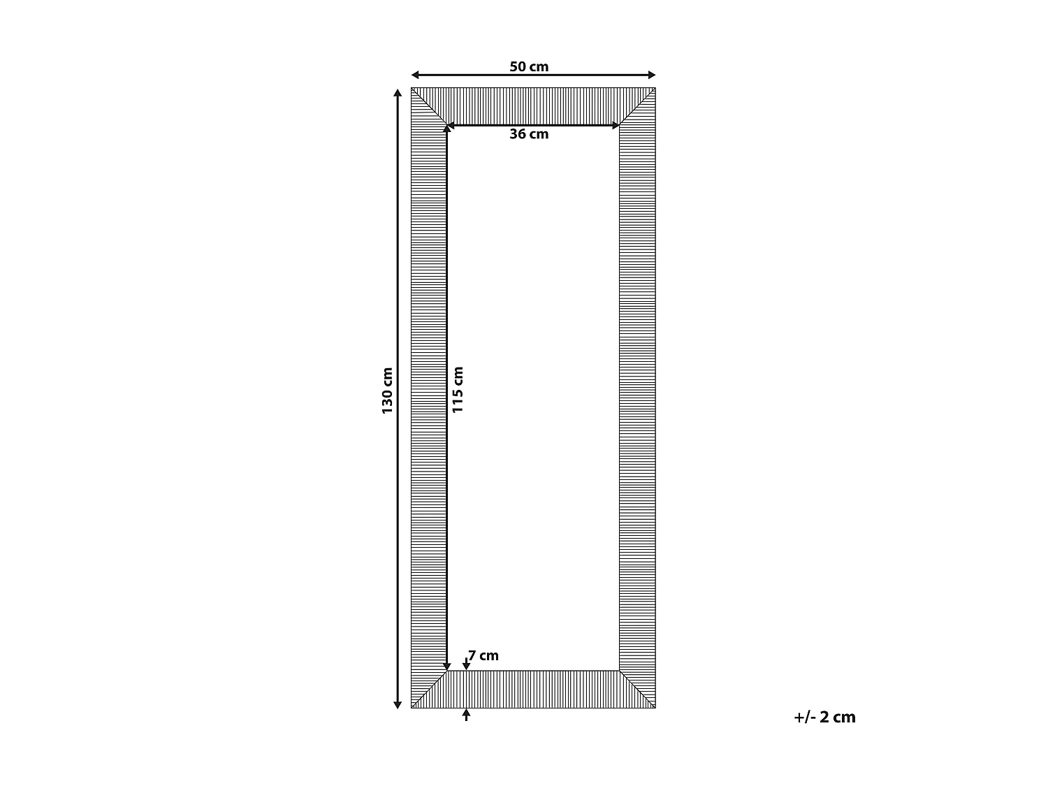 Miroir DRAVEIL 50 cm 130 cm Doré