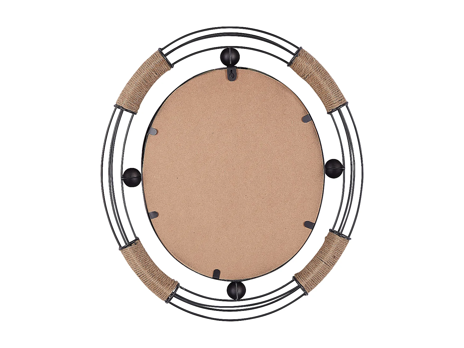 Miroir MOULINS 50 cm 55 cm Métal Noir