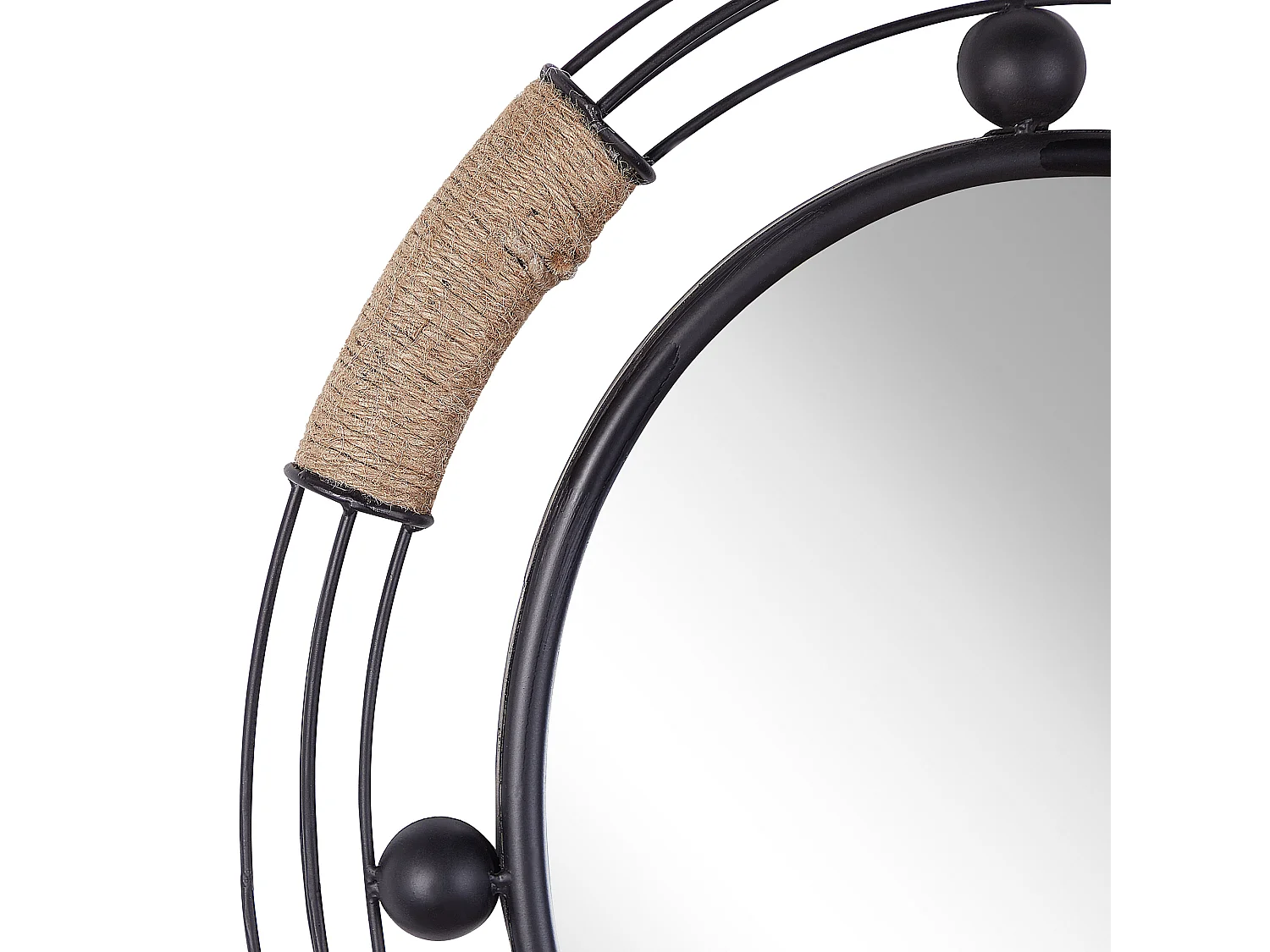 Wandspiegel MOULINS 50 cm 55 cm Metaal Zwart