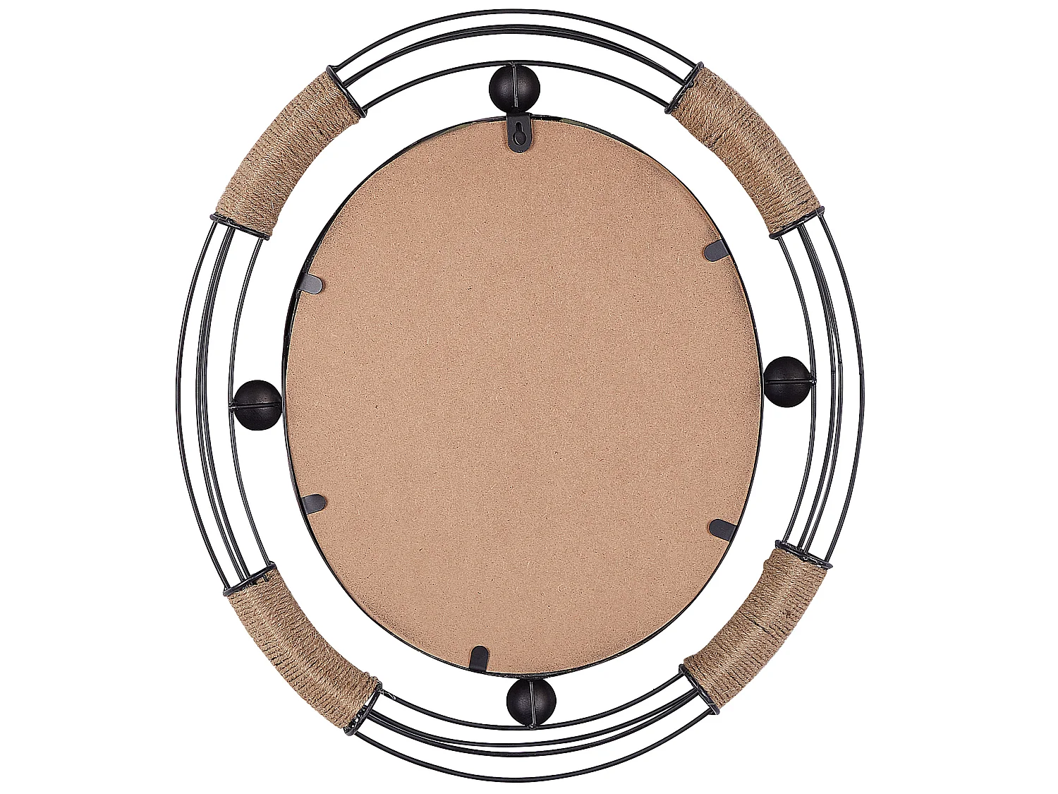 Wall Mirror MOULINS 50 cm 55 cm Metal Black