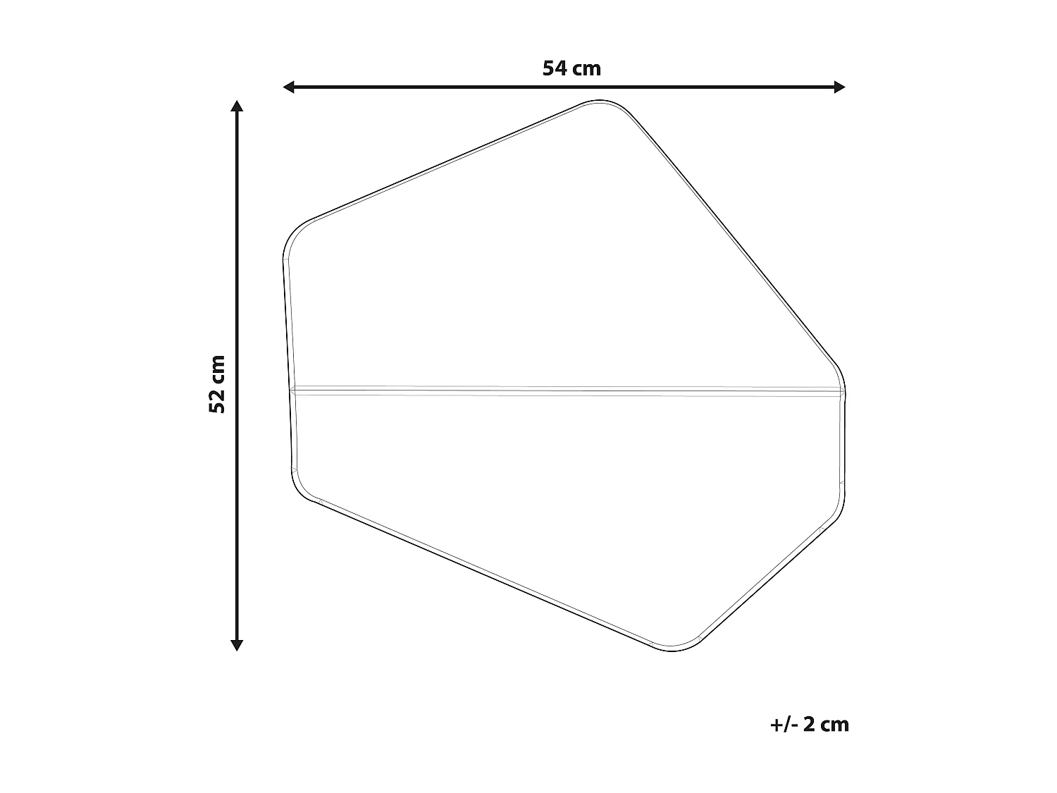 Miroir WARHEM 52 cm 54 cm Métal Argenté