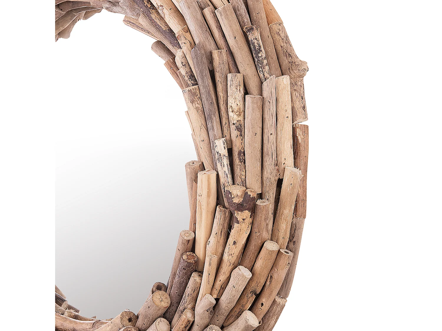 Wandspiegel KAYENTA 56 cm 56 cm Hout Natuurlijk