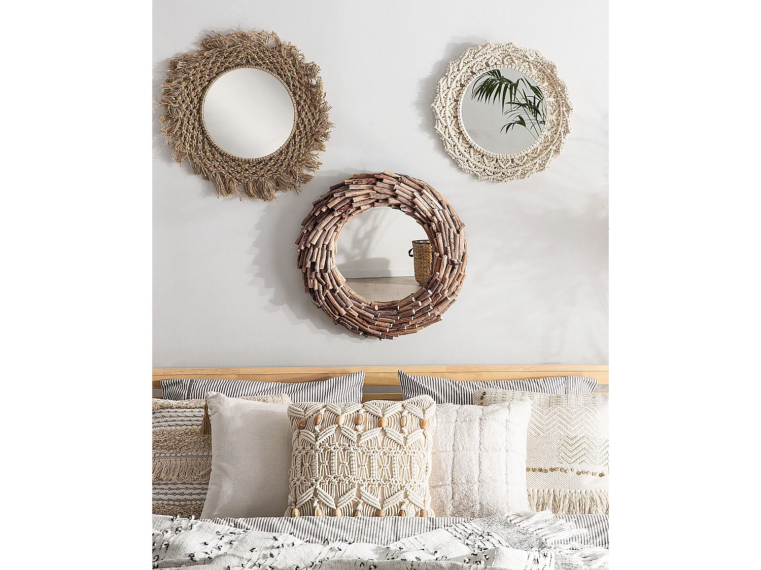 Miroir KAYENTA 56 cm 56 cm Bois Naturel