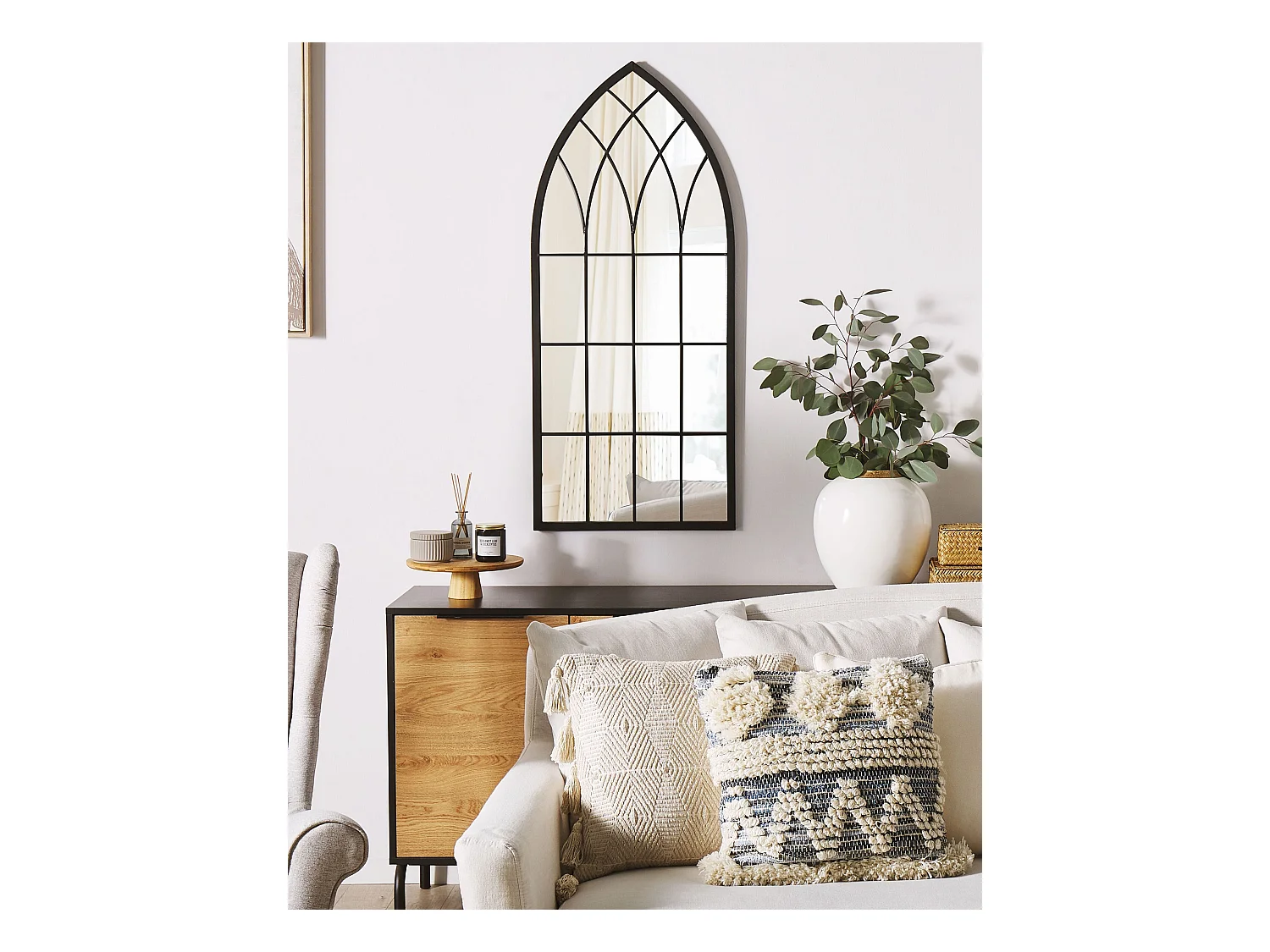 Miroir CASSEL 50 cm 115 cm Métal Noir