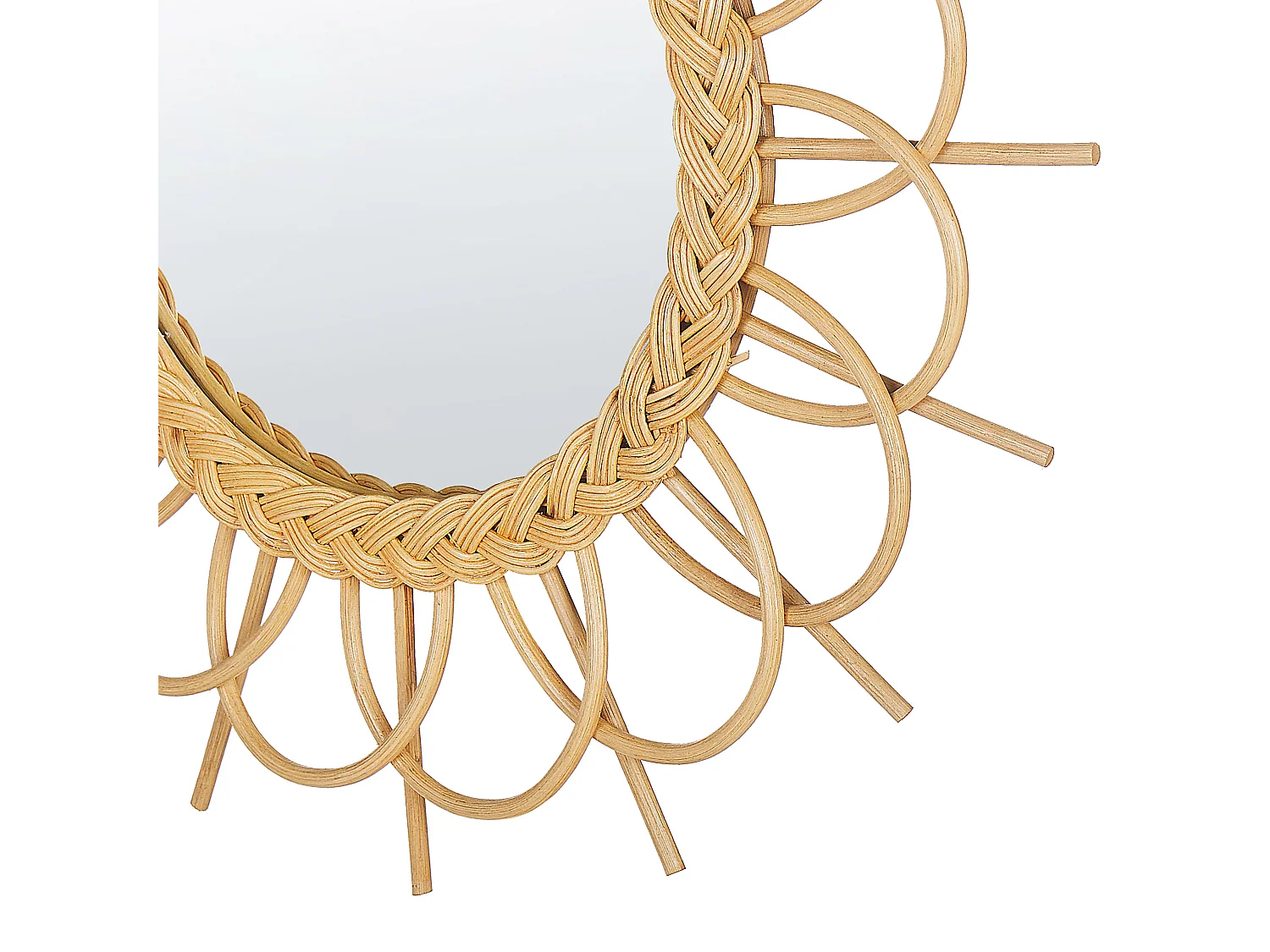 Espelho TELAKIA 60 cm 60 cm Rattan Natural