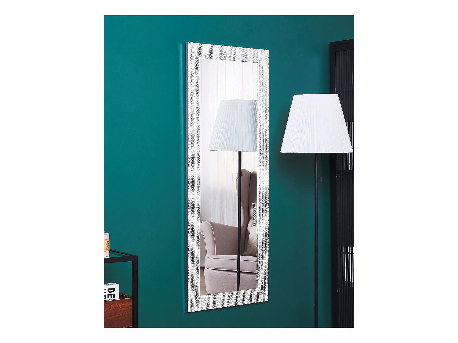 Wandspiegel MERVENT 50 cm 130 cm Wit