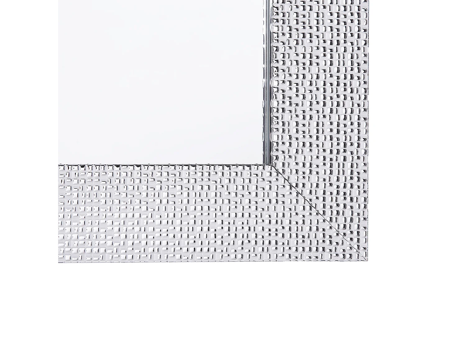 Wandspiegel mit Rahmen Kunststoff weiß/silber rechteckig 50x130 cm Mervent