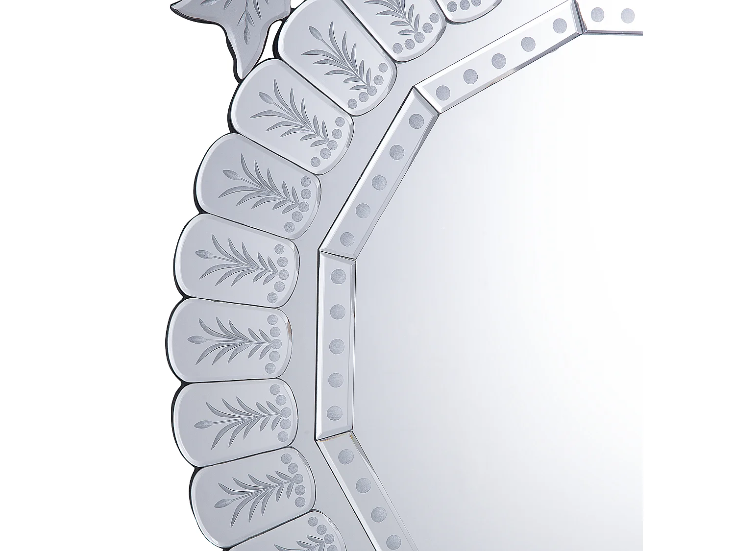 Wandspiegel im Glamour Stil ovale Form dia. 70 cm silber Craon