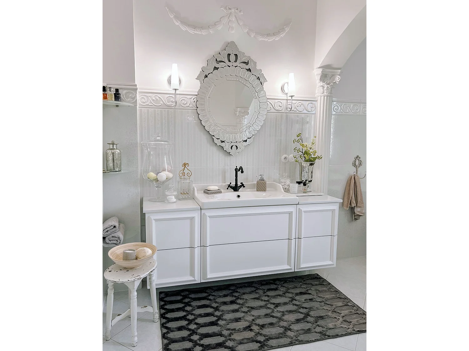 Miroir CRAON 67 cm 100 cm Argenté