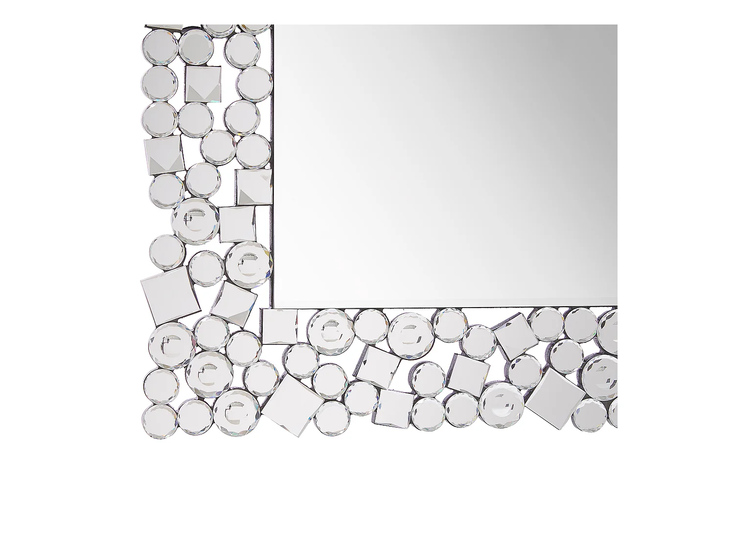 Wandspiegel MERNEL 60 cm 90 cm Zilver