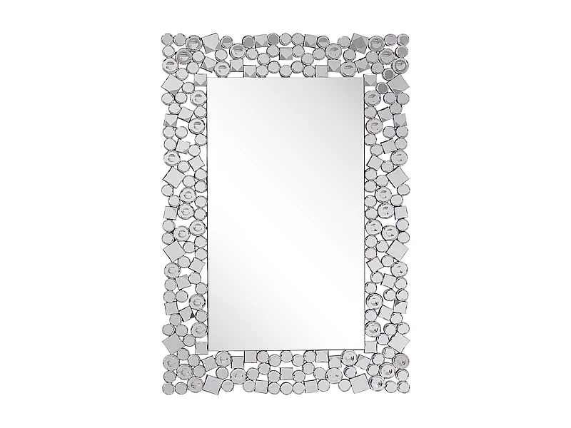 Lustro ścienne MERNEL 60 cm 90 cm Srebrny