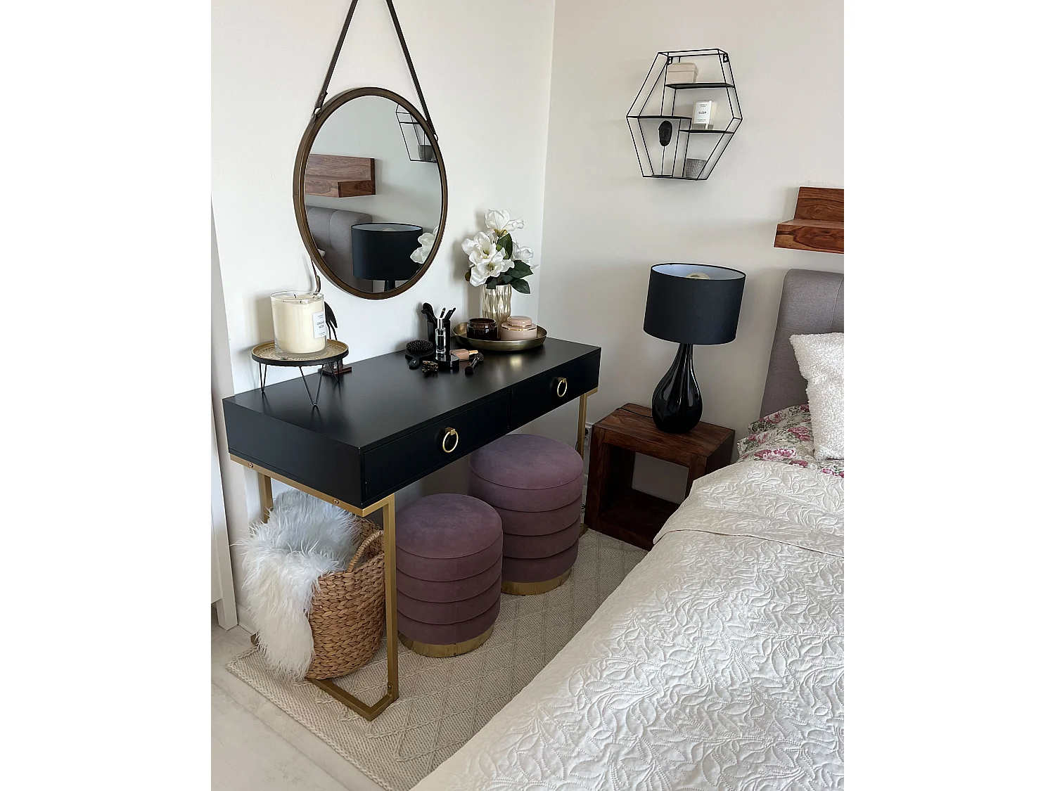 Wandspiegel AUTUN 60 cm 60 cm Metaal Goud
