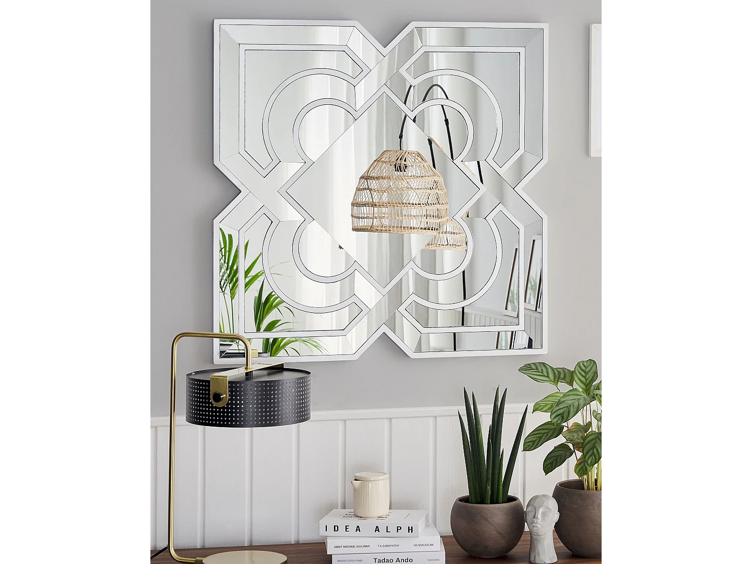 Wandspiegel 80 Silber HONFLEUR