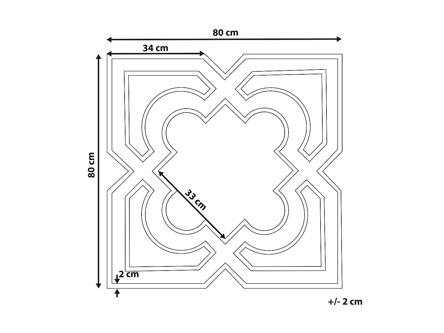 Wandspiegel 80 Silber HONFLEUR
