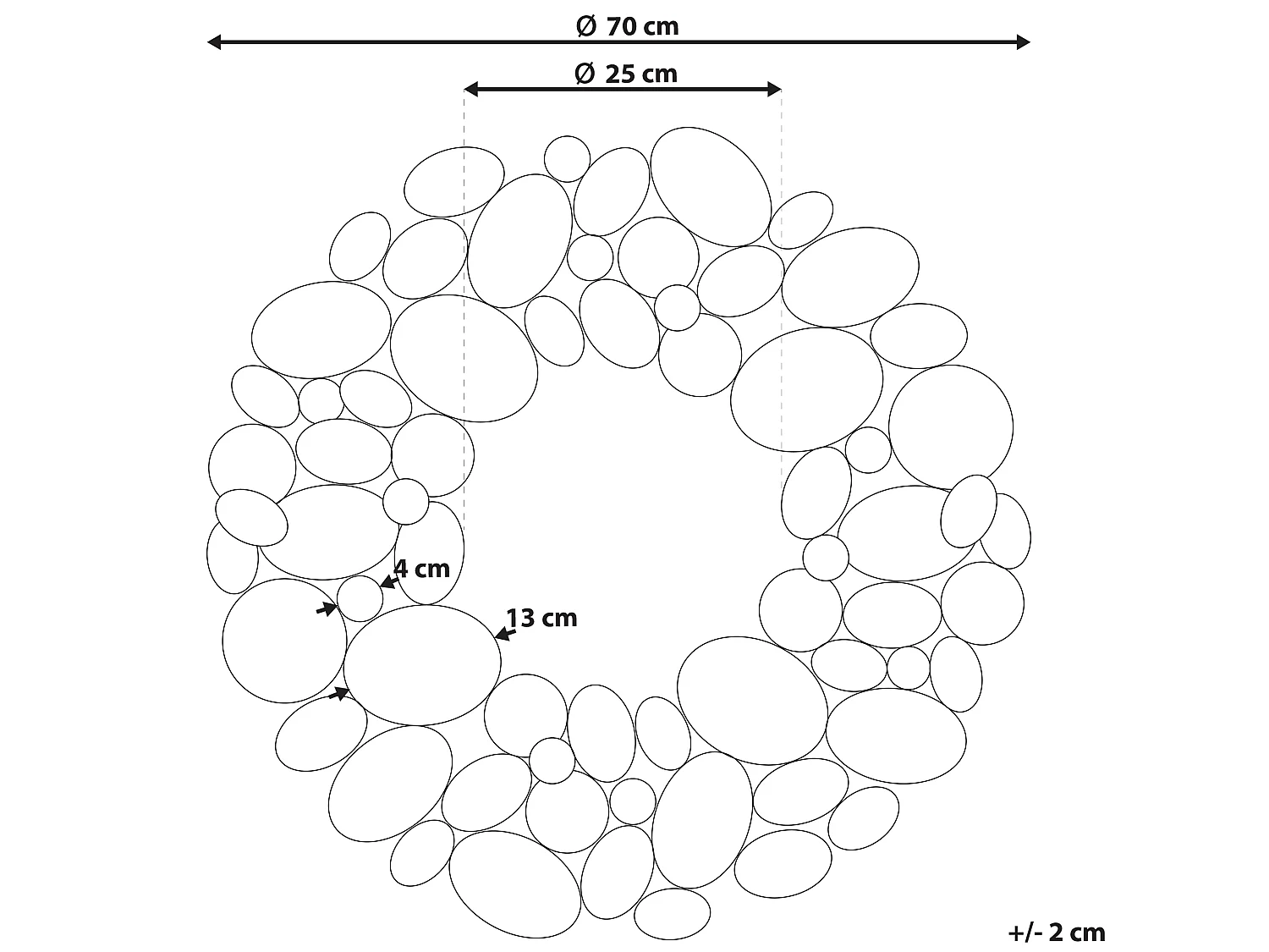 Wandspiegel 70 cm Zilver LIMOGES