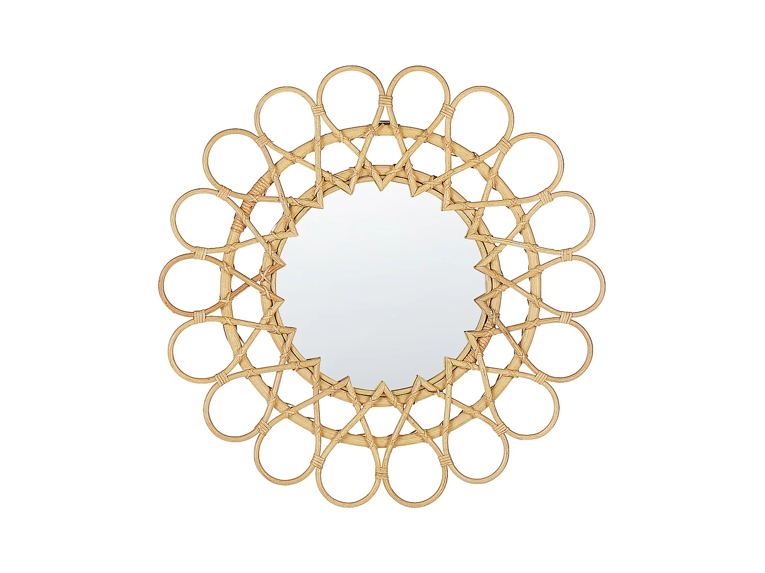 Miroir BABAI 60 cm 60 cm Rotin Naturel