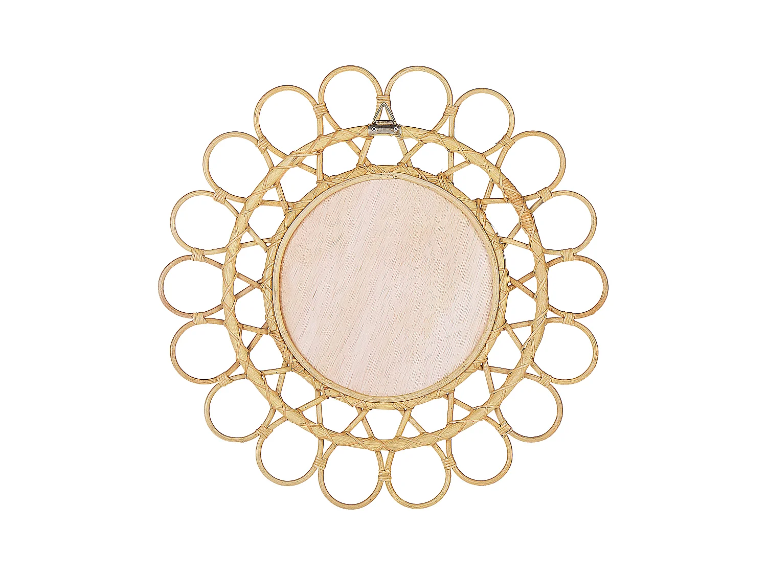 Wandspiegel BABAI 60 cm 60 cm Rotan Natuurlijk