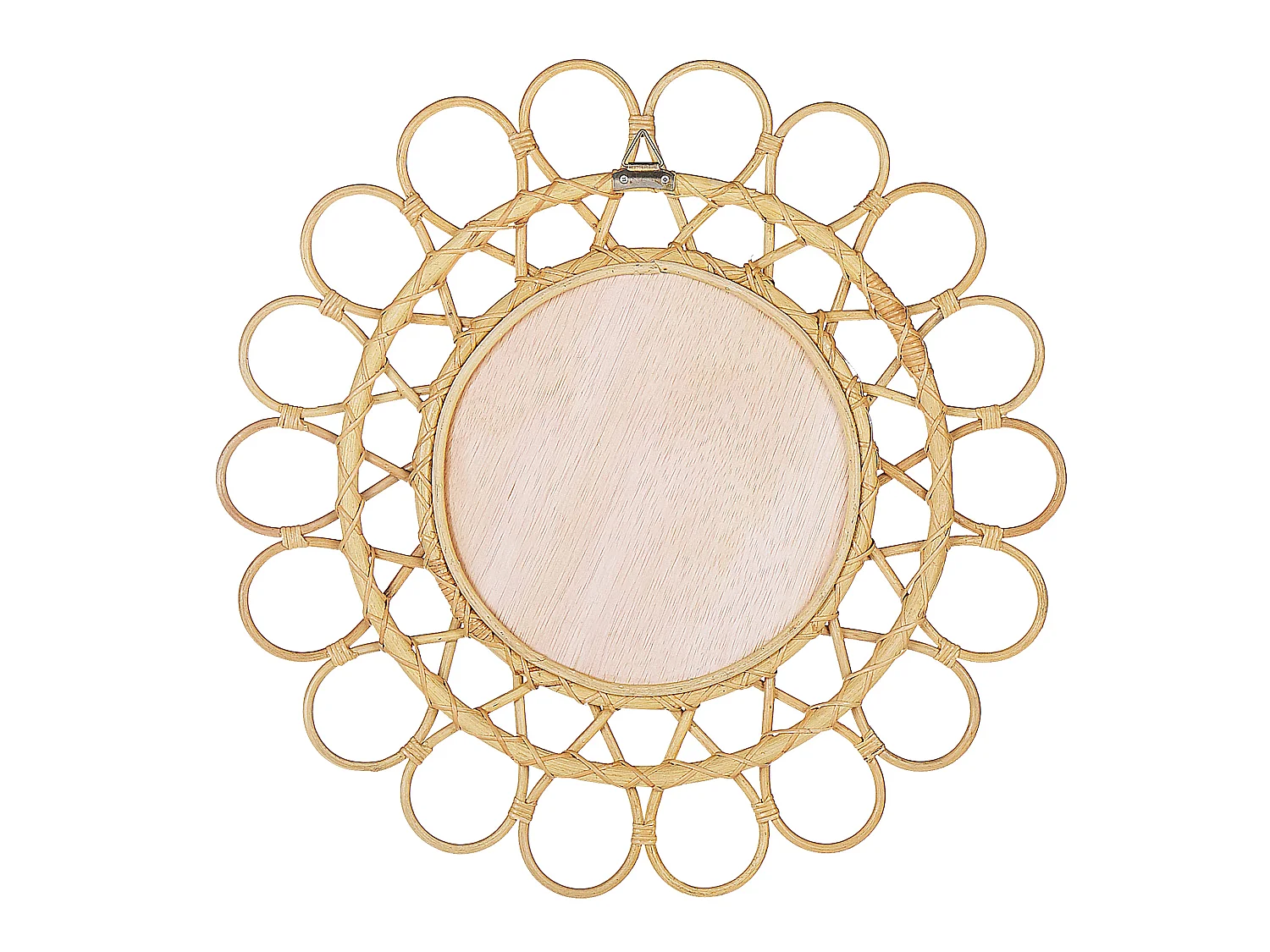 Wandspiegel BABAI 60 cm 60 cm Rattan Naturfarben